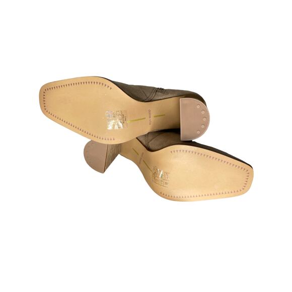 Dolce Vita Women's Petya Boots Mushroom Stella Suede Block Heel Almond Toe Zip 8 - Picture 7 of 8